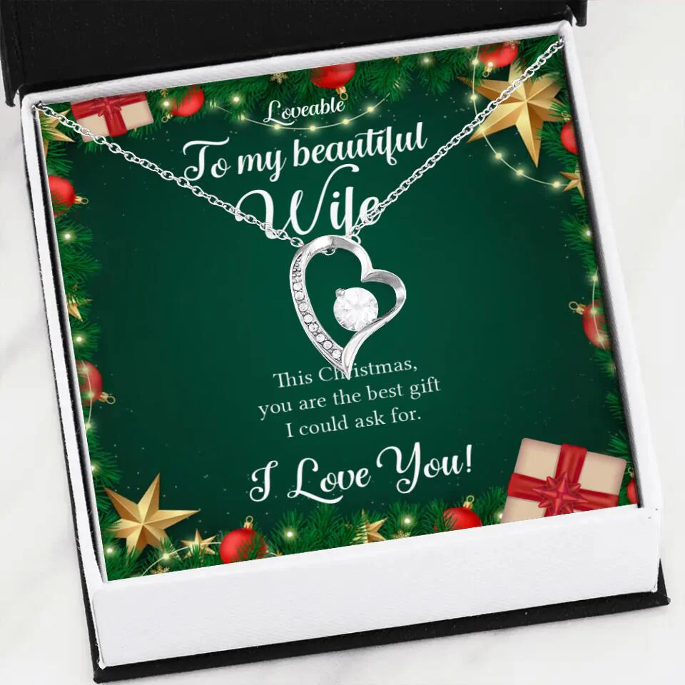 Alluring Beauty - Personalized Xmas White Gold Necklace - Image 15