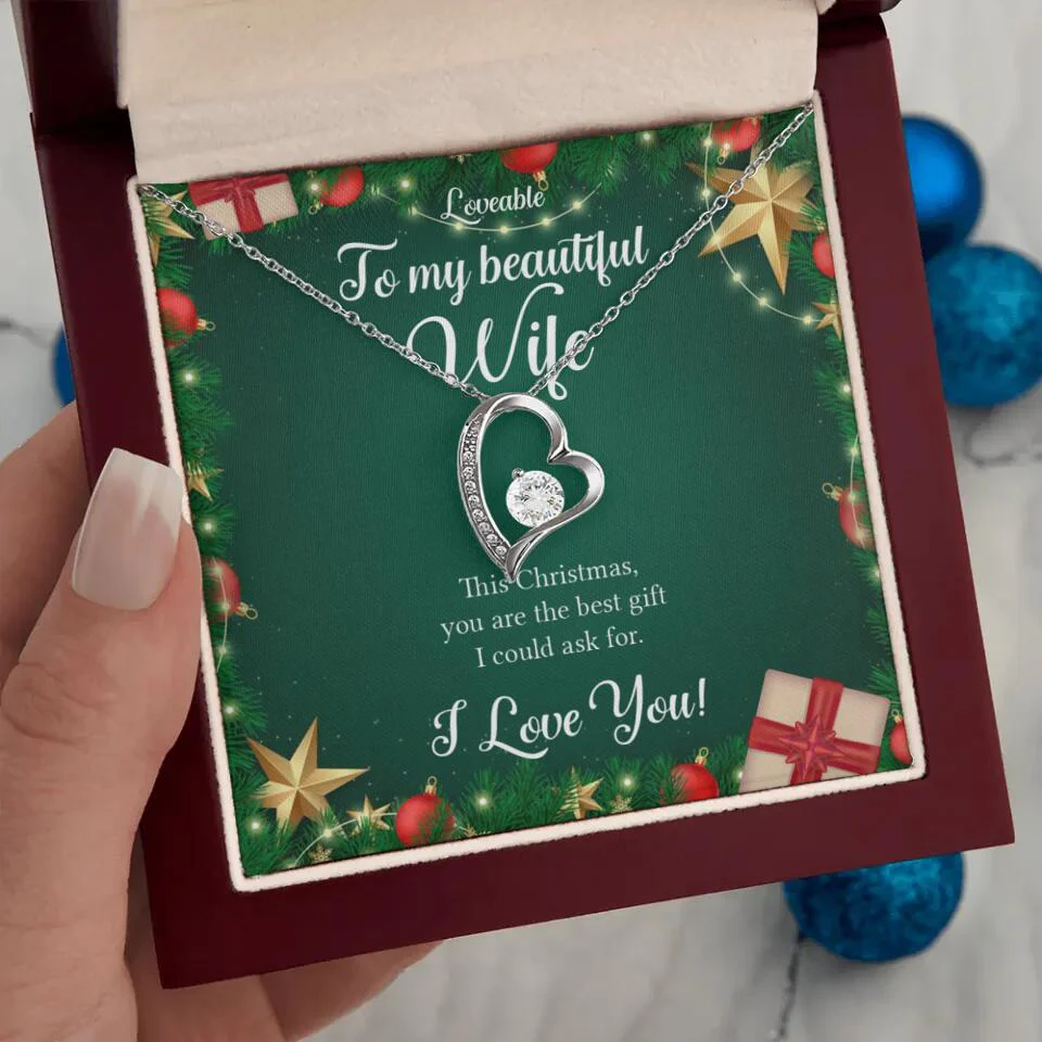 Alluring Beauty - Personalized Xmas White Gold Necklace - Image 19