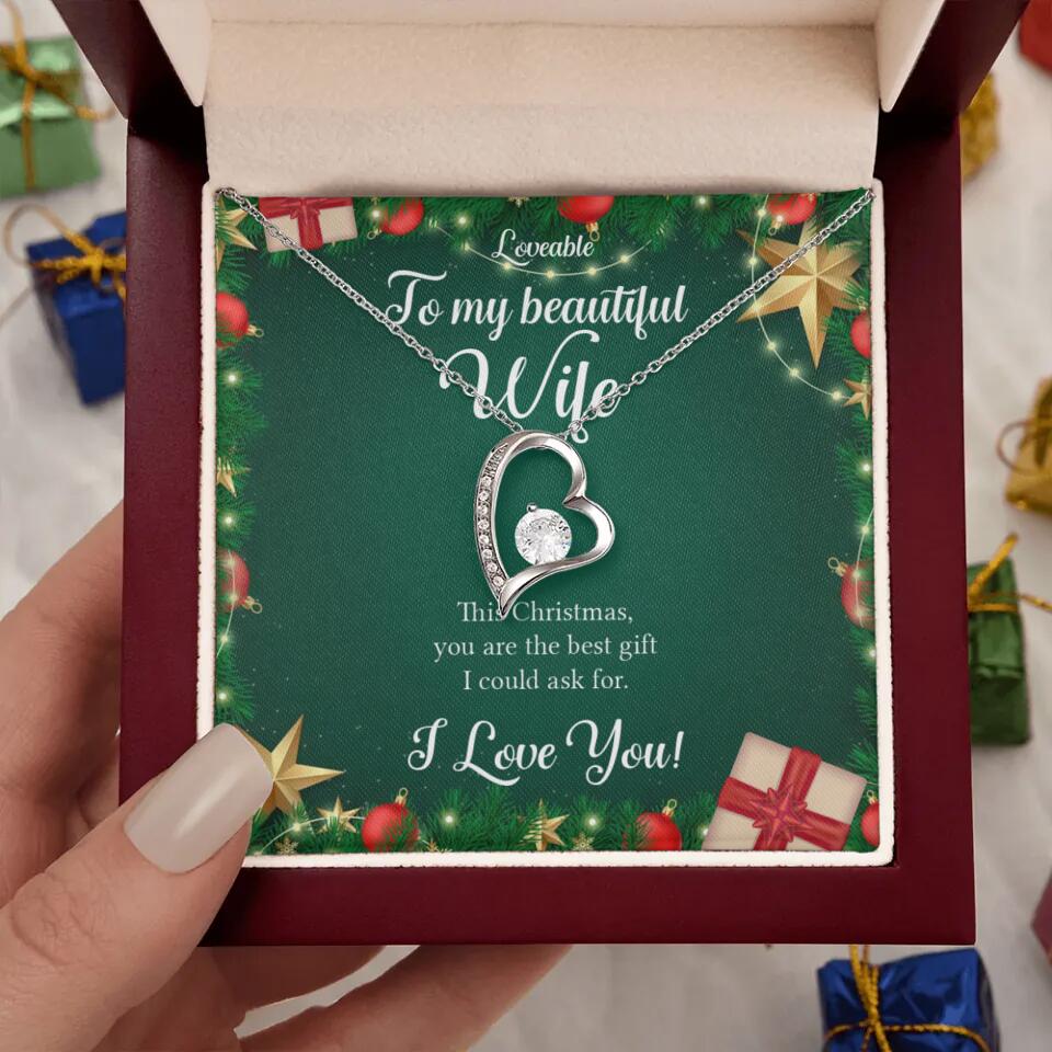 Alluring Beauty - Personalized Xmas White Gold Necklace - Image 20