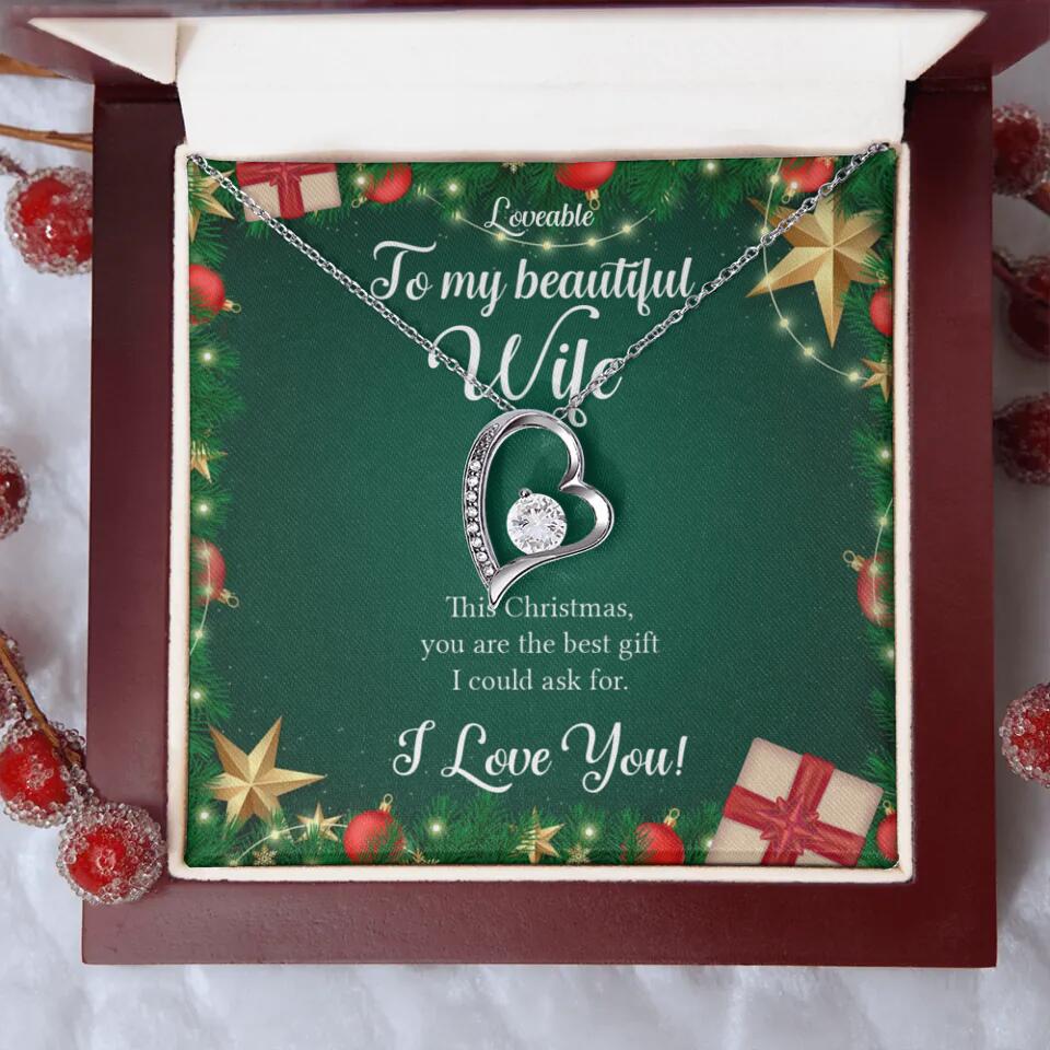Alluring Beauty - Personalized Xmas White Gold Necklace - Image 21