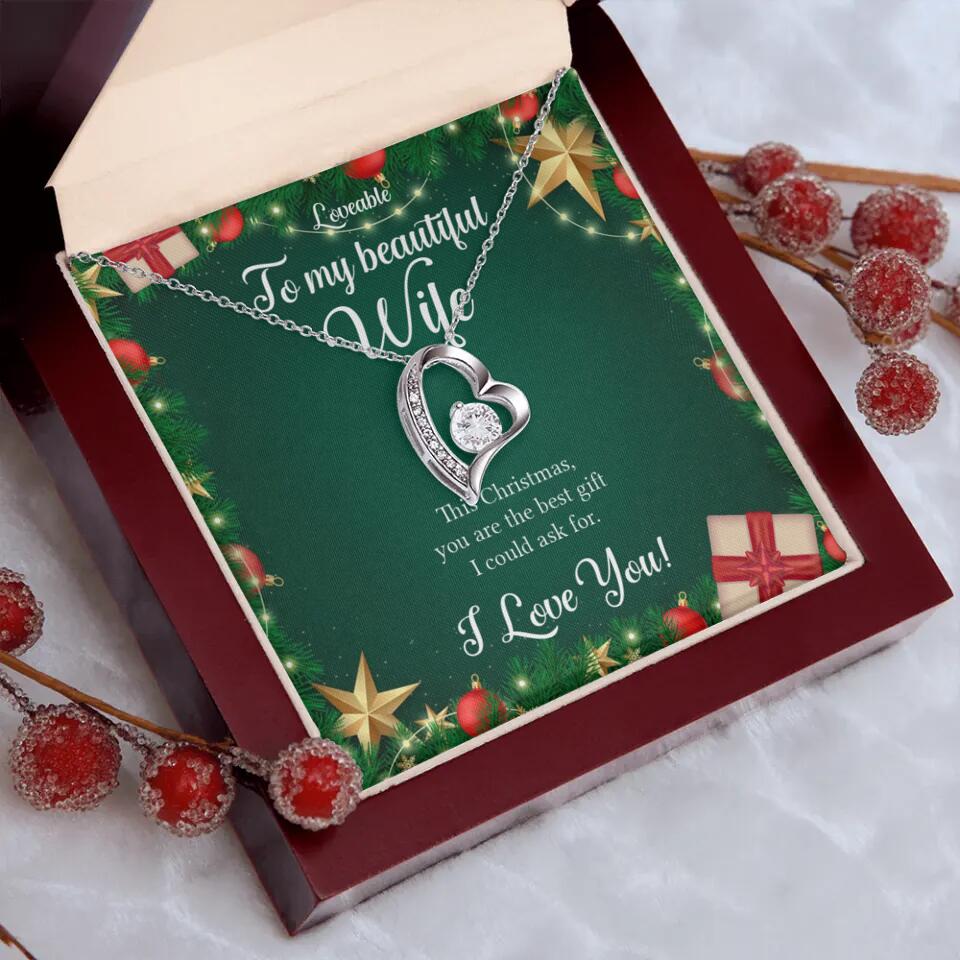 Alluring Beauty - Personalized Xmas White Gold Necklace - Image 22