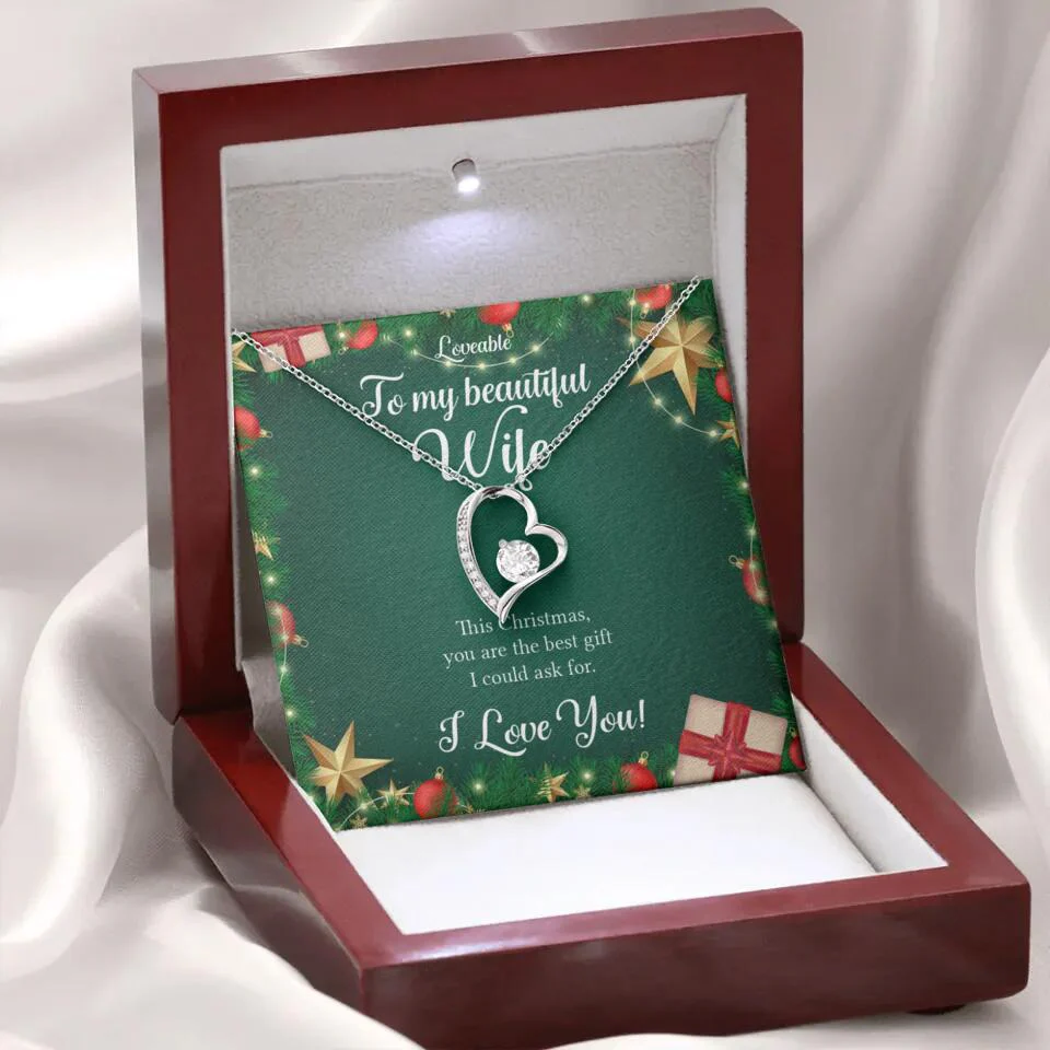 Alluring Beauty - Personalized Xmas White Gold Necklace - Image 23