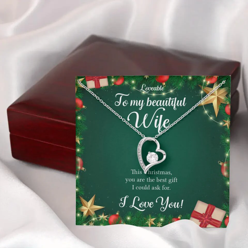 Alluring Beauty - Personalized Xmas White Gold Necklace - Image 25