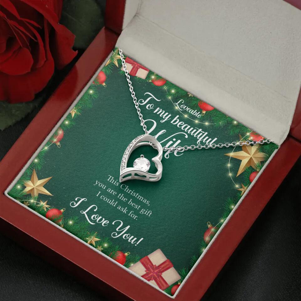 Alluring Beauty - Personalized Xmas White Gold Necklace - Image 26
