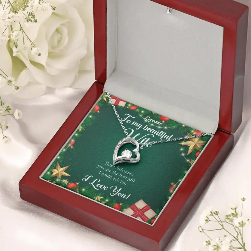 Alluring Beauty - Personalized Xmas White Gold Necklace - Image 27