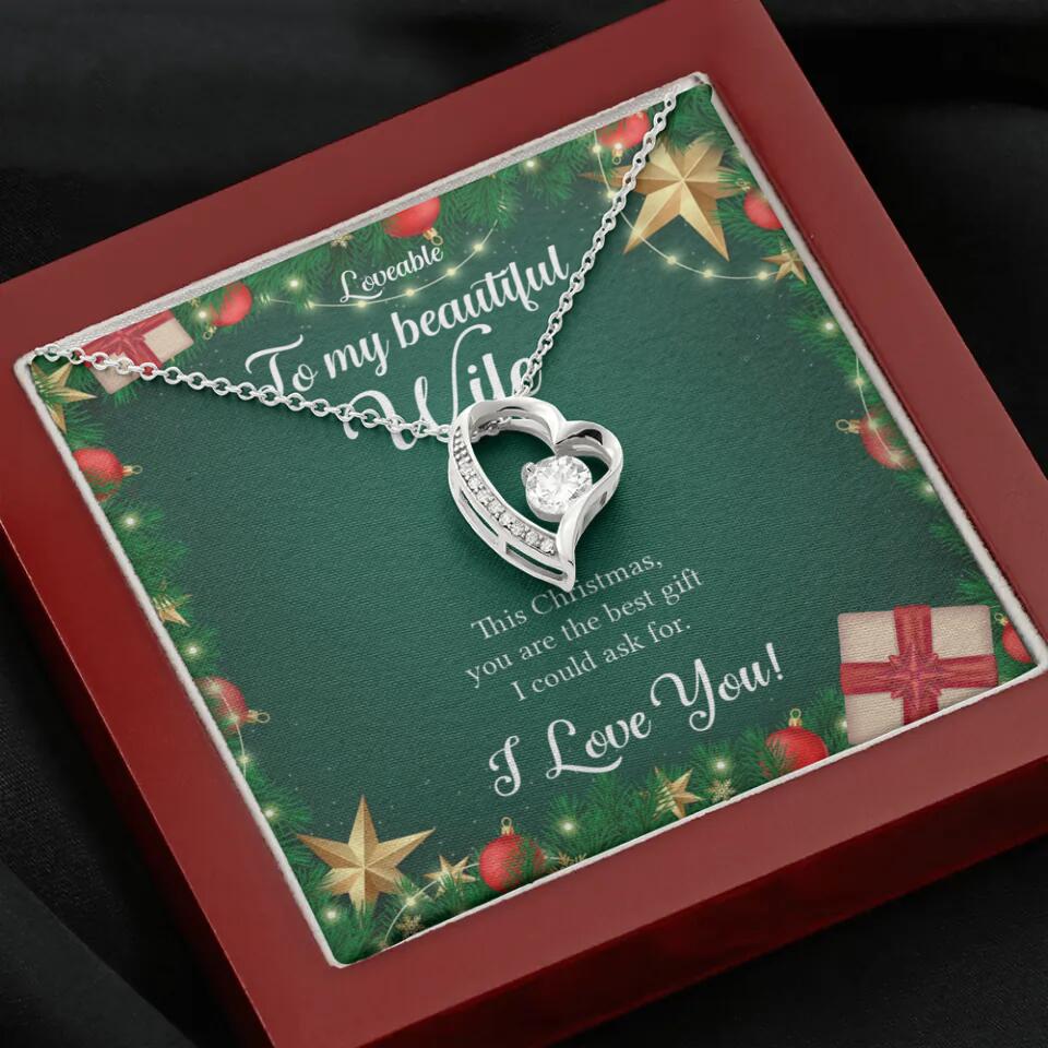 Alluring Beauty - Personalized Xmas White Gold Necklace - Image 28