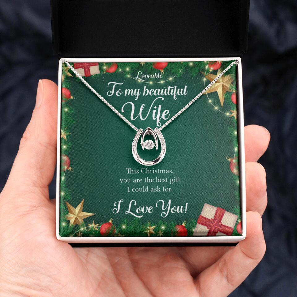 Alluring Beauty - Personalized Xmas White Gold Necklace - Image 32
