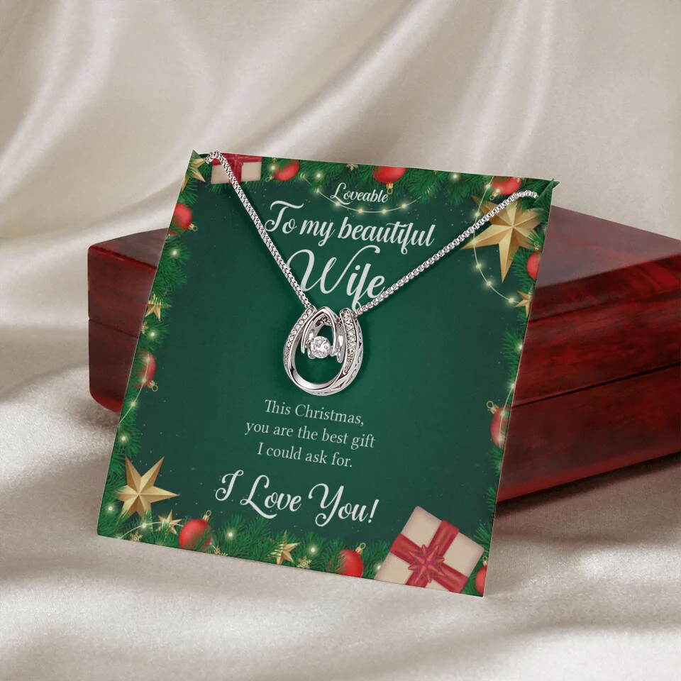 Alluring Beauty - Personalized Xmas White Gold Necklace - Image 34