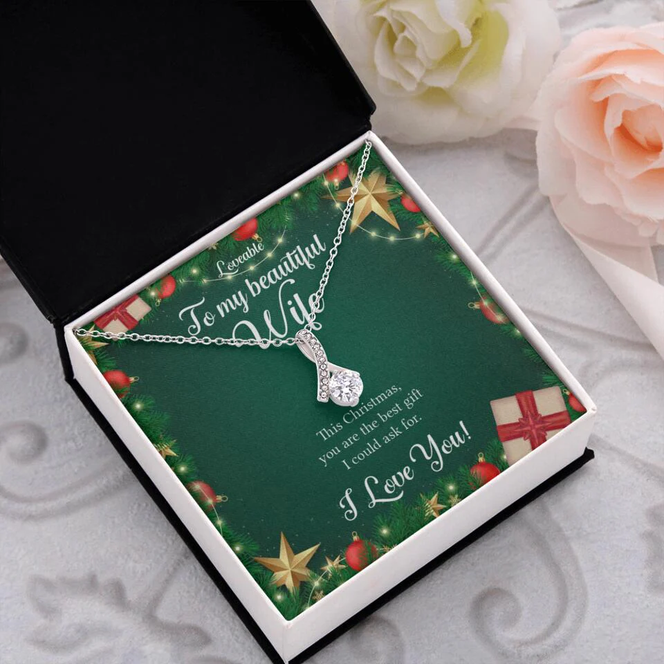 Alluring Beauty - Personalized Xmas White Gold Necklace - Image 39
