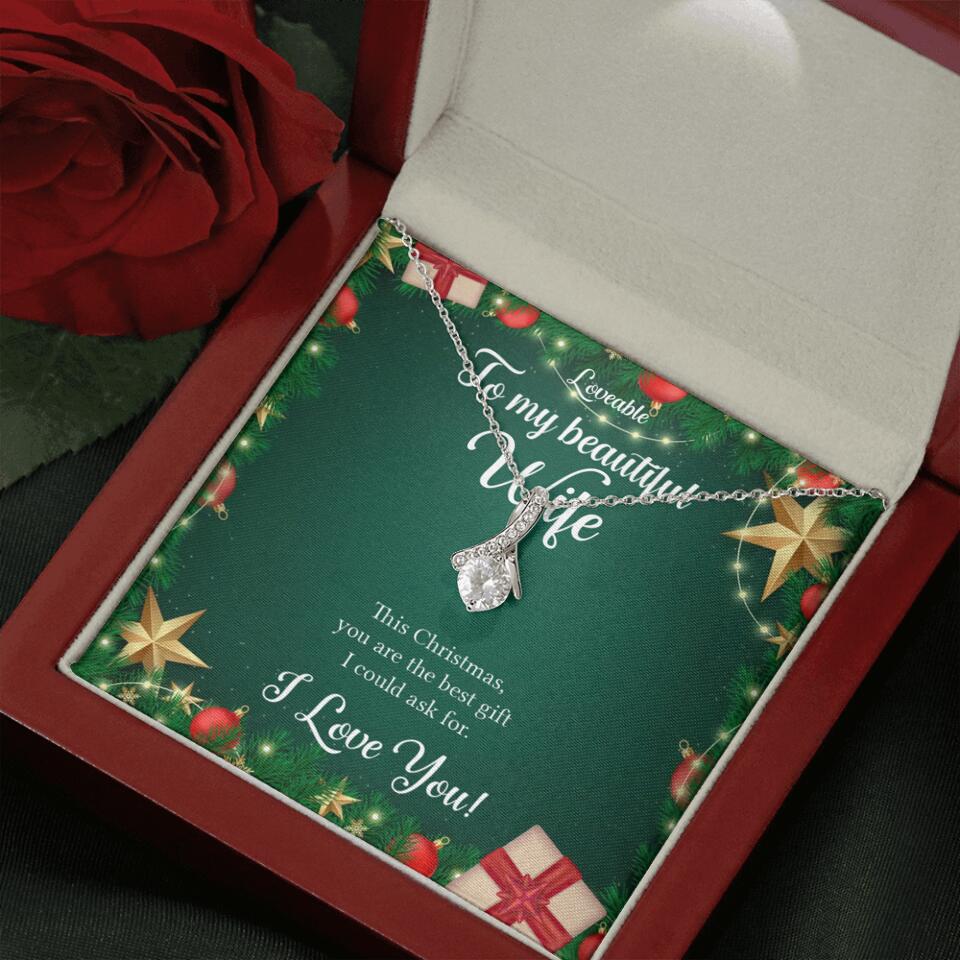 Alluring Beauty - Personalized Xmas White Gold Necklace - Image 44
