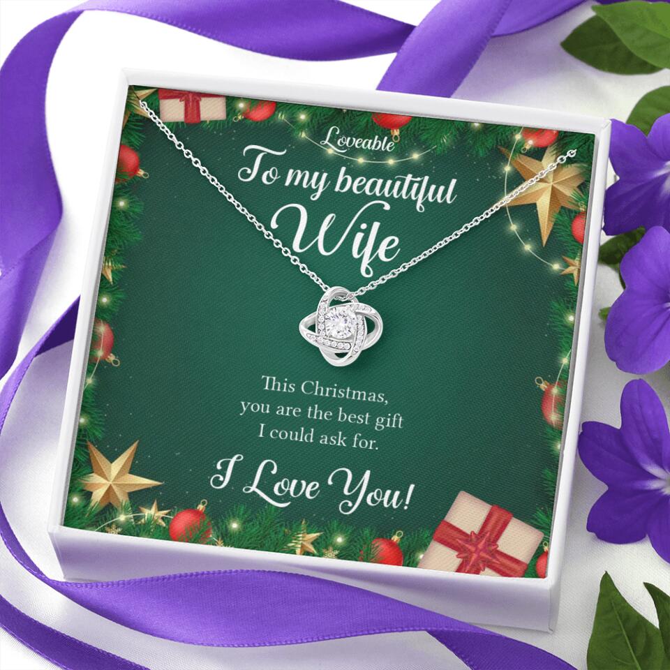 Alluring Beauty - Personalized Xmas White Gold Necklace - Image 5