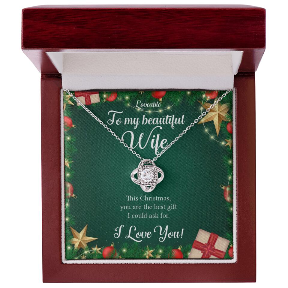 Alluring Beauty - Personalized Xmas White Gold Necklace - Image 6