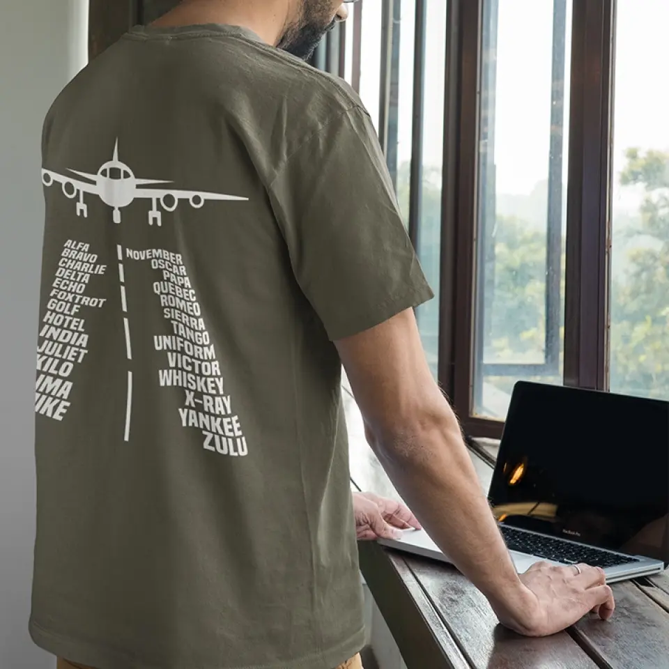 Alphabet Flying Pilot Shirt Gifts for Pilot - Image 9