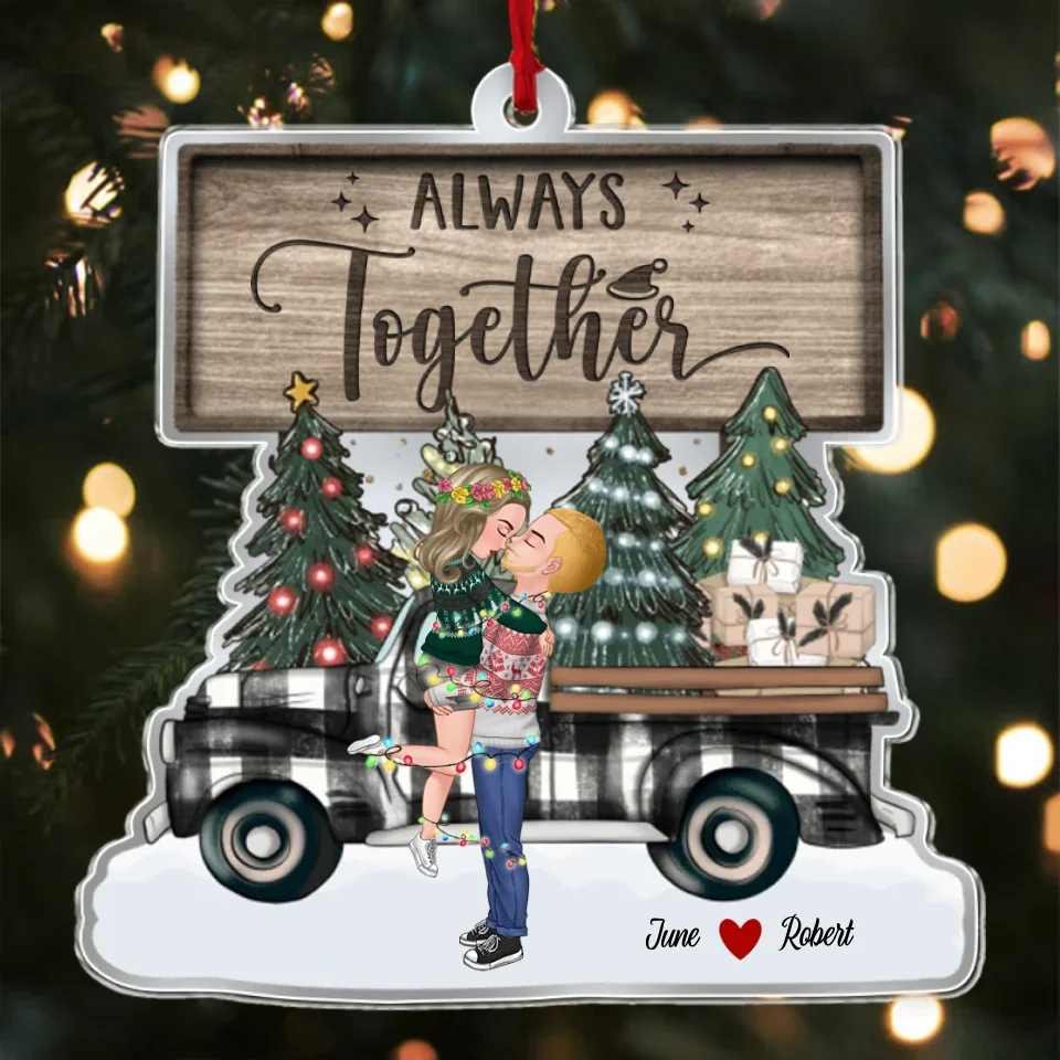 Always Together - Transparent Acrylic Ornament - Gift For Couples Christmas - Image 2