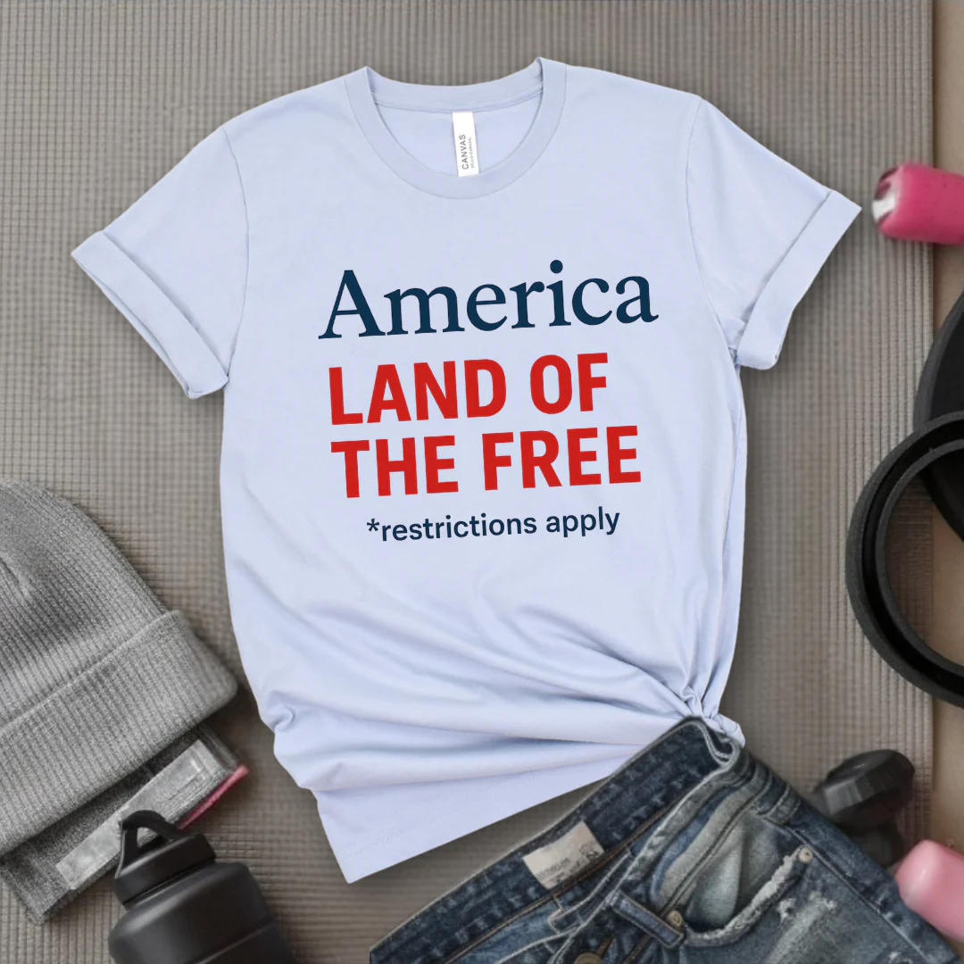 America Land Of The Free - Women Empower Feminist Tee - Bella Canvas 3001 - Image 3