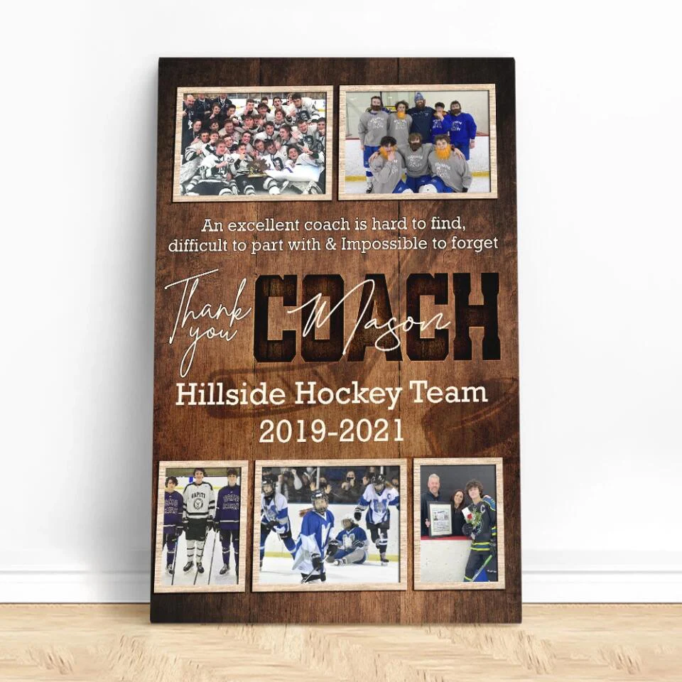 An Exellent Coach Is Hard To Find - Custom Canvas Poster - Appreciation Gift For Hockey Coaches - Image 8