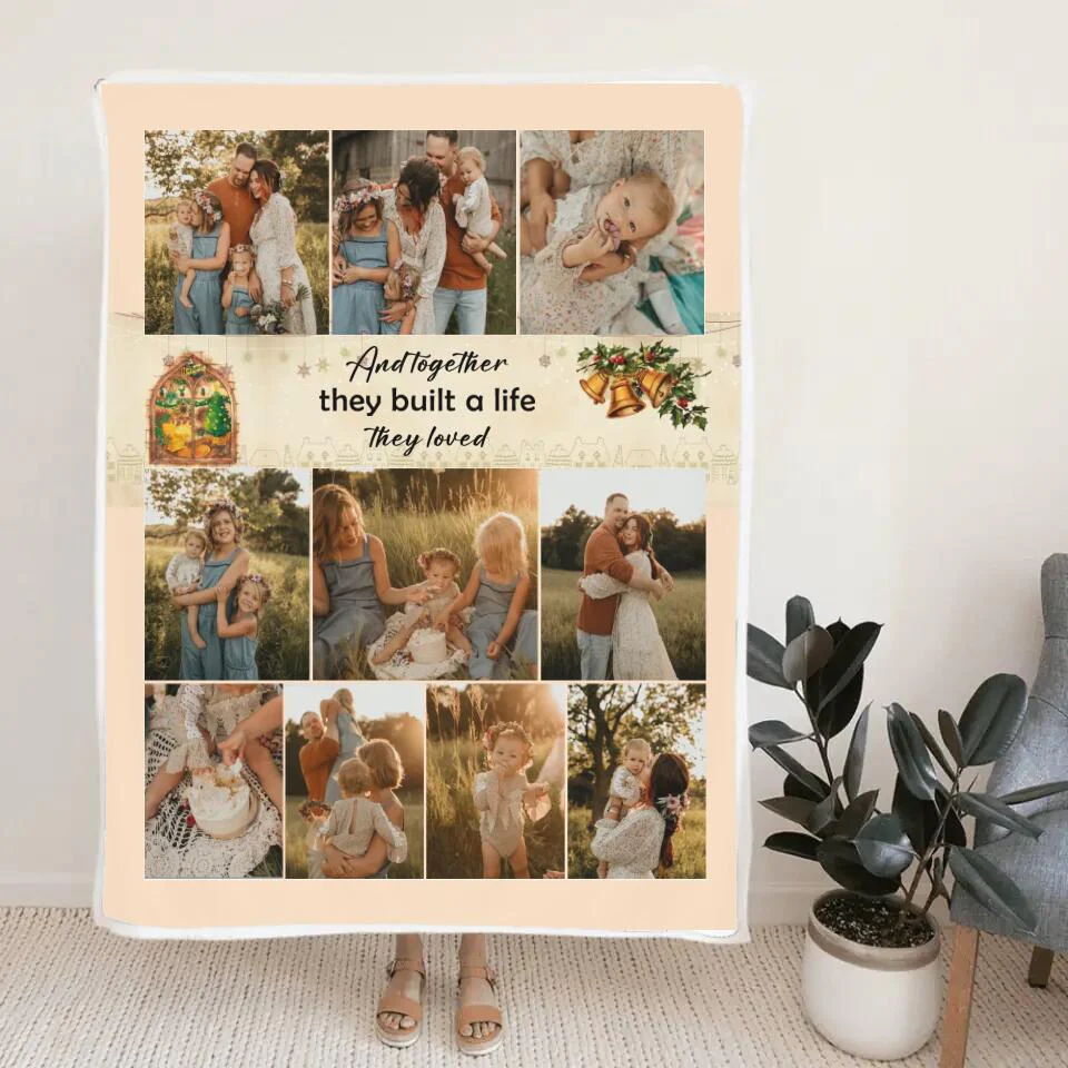 And Together They Built A Life They Loved - Personalized Upload Photo Blanket - Best Gift For Family On Christmas Anniverasry - 211IHNVSBL860 - Image 4