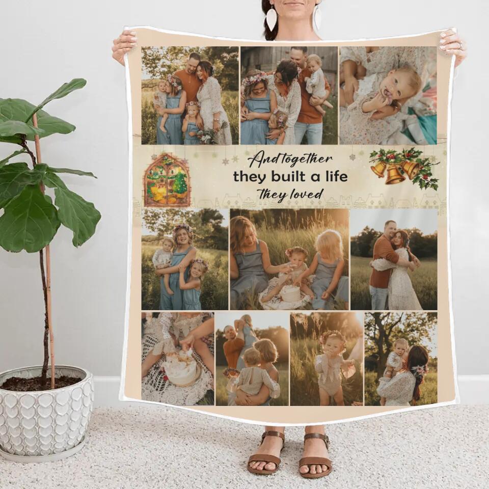 And Together They Built A Life They Loved - Personalized Upload Photo Blanket - Best Gift For Family On Christmas Anniverasry - 211IHNVSBL860 - Image 5