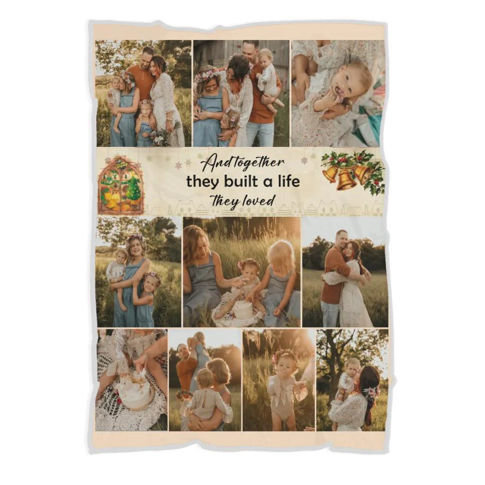 And Together They Built A Life They Loved - Personalized Upload Photo Blanket - Best Gift For Family On Christmas Anniverasry - 211IHNVSBL860 - Image 6