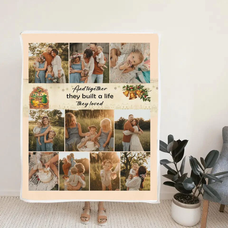 And Together They Built A Life They Loved - Personalized Upload Photo Blanket - Best Gift For Family On Christmas Anniverasry - 211IHNVSBL860 - Image 7