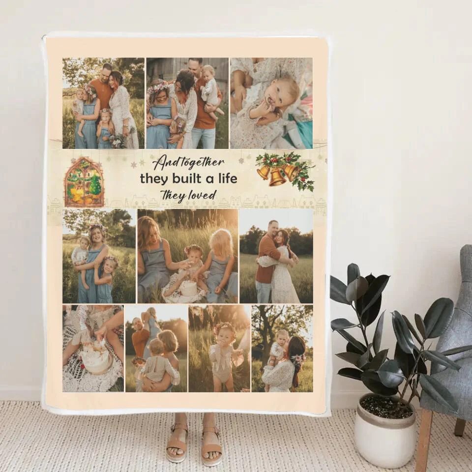 And Together They Built A Life They Loved - Personalized Upload Photo Blanket - Best Gift For Family On Christmas Anniverasry - 211IHNVSBL860 - Image 8