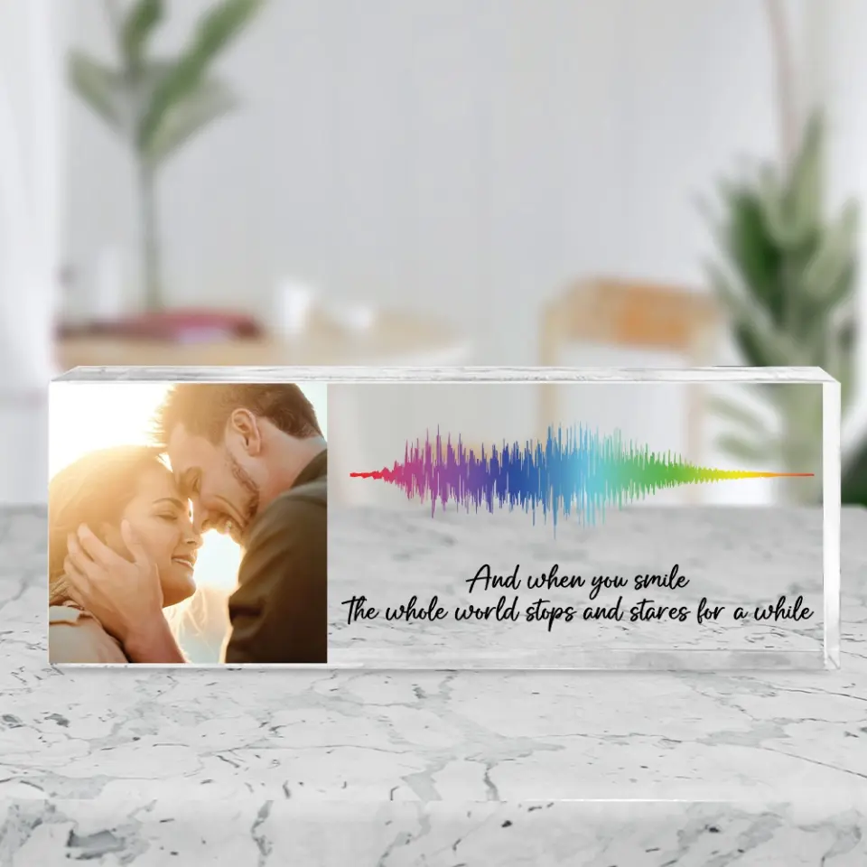 And When You Smile Personalized Acrylic Plaque - Image 3