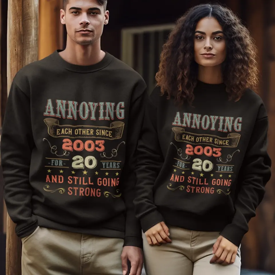 Annoying Each Other For Years & Still Going Strong - Wedding Anniversary Vintage Shirt, Gift for Him and Her - 208IHPTHTS103 - Image 10