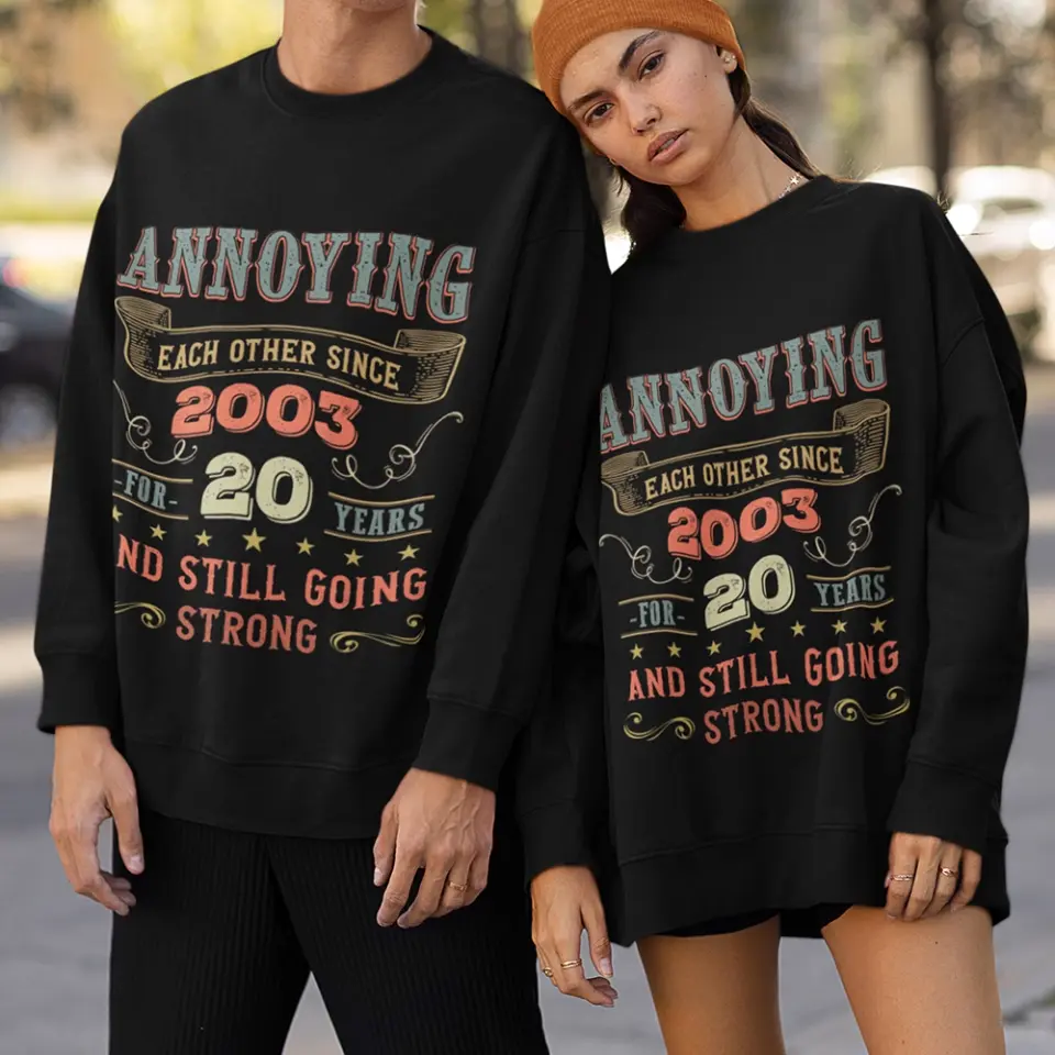 Annoying Each Other For Years & Still Going Strong - Wedding Anniversary Vintage Shirt, Gift for Him and Her - 208IHPTHTS103 - Image 12