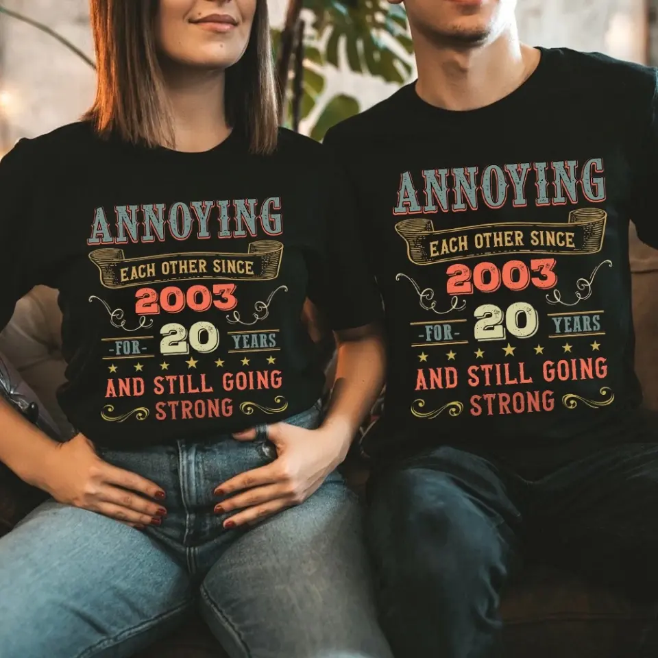 Annoying Each Other For Years & Still Going Strong - Wedding Anniversary Vintage Shirt, Gift for Him and Her - 208IHPTHTS103 - Image 3