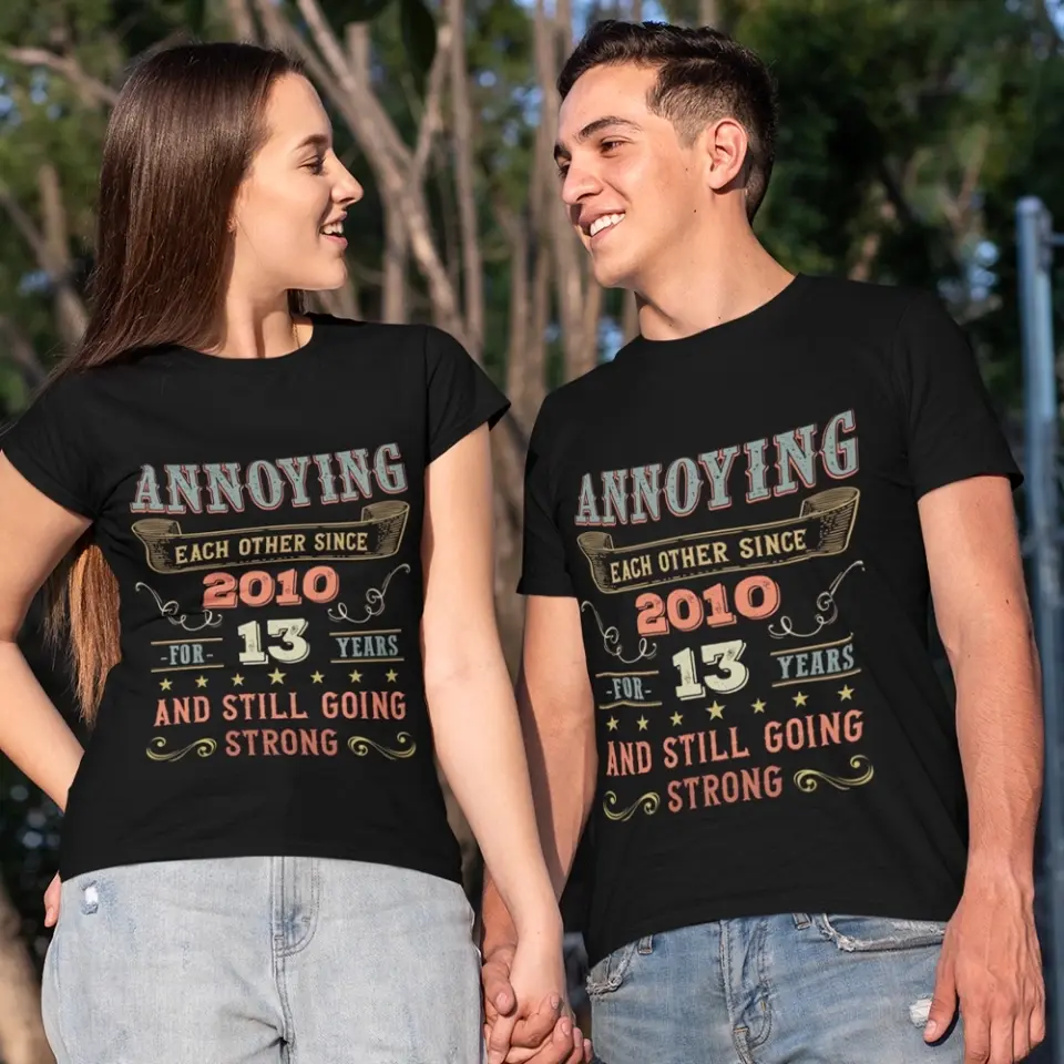 Annoying Each Other For Years & Still Going Strong - Wedding Anniversary Vintage Shirt, Gift for Him and Her - 208IHPTHTS103 - Image 4