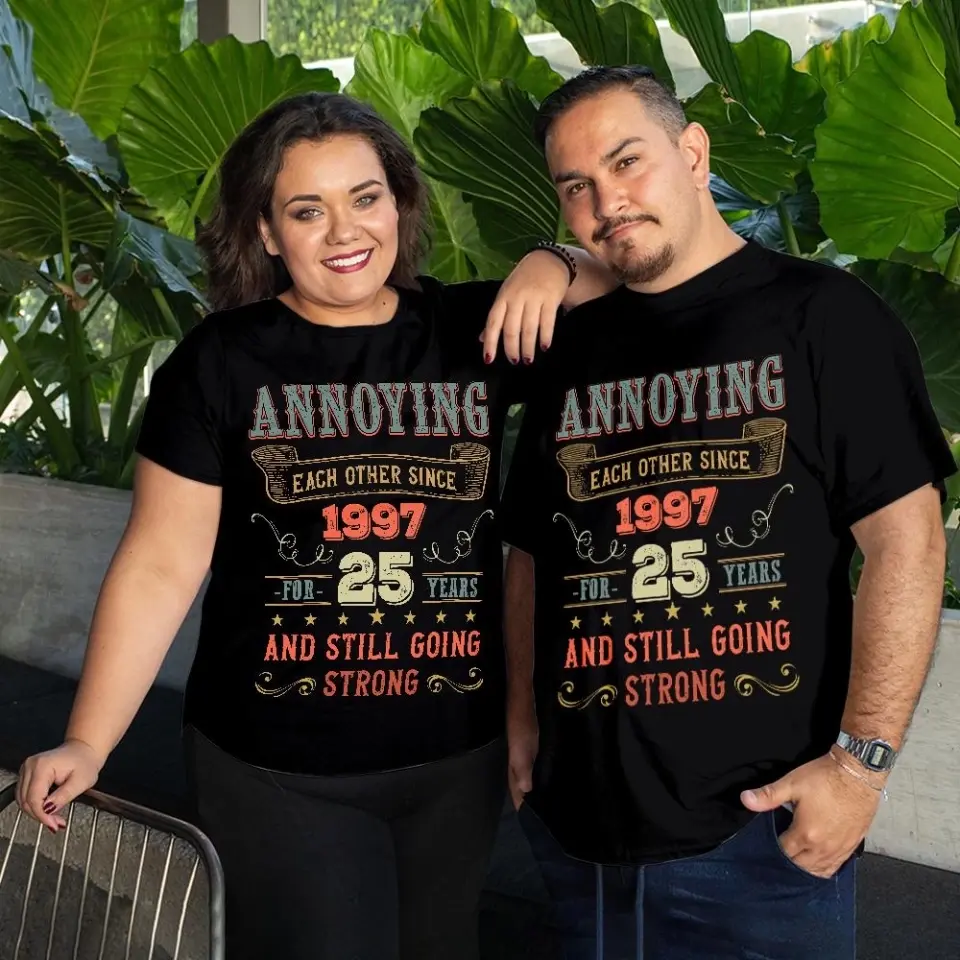 Annoying Each Other For Years & Still Going Strong - Wedding Anniversary Vintage Shirt, Gift for Him and Her - 208IHPTHTS103 - Image 5