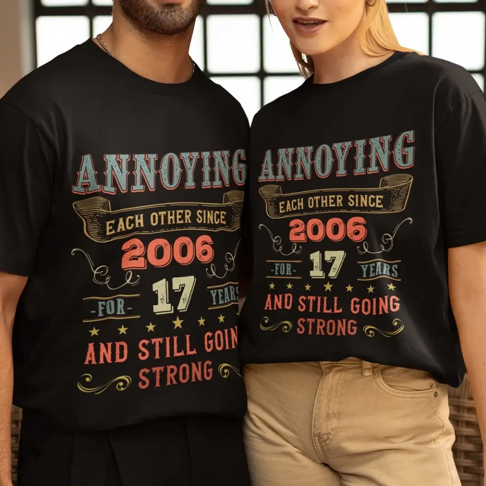 Annoying Each Other For Years & Still Going Strong - Wedding Anniversary Vintage Shirt, Gift for Him and Her - 208IHPTHTS103 - Image 6