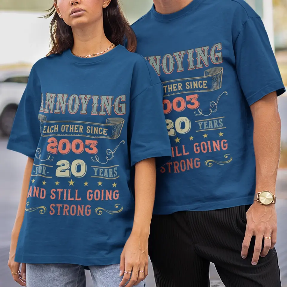 Annoying Each Other For Years & Still Going Strong - Wedding Anniversary Vintage Shirt, Gift for Him and Her - 208IHPTHTS103 - Image 8