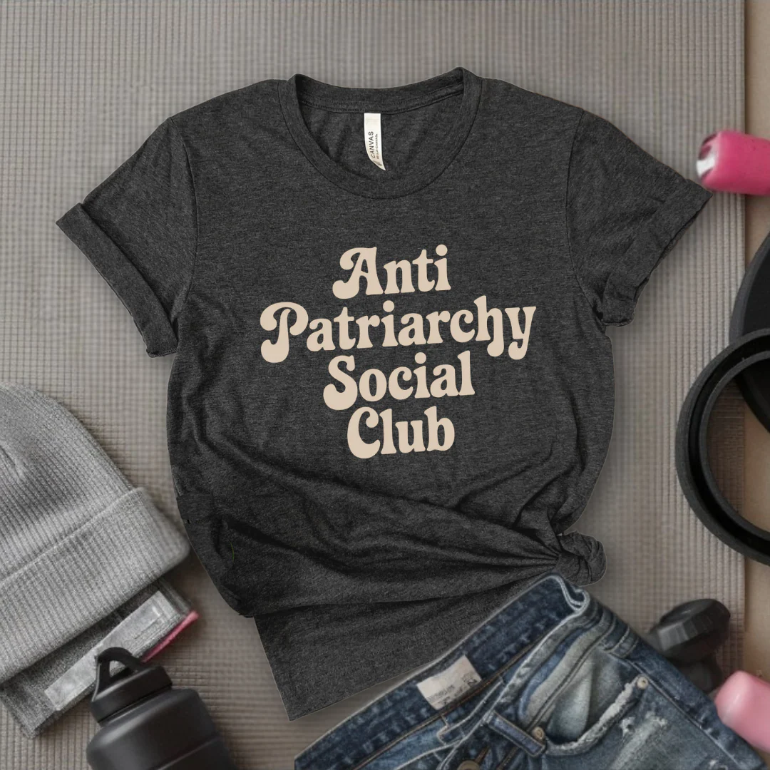 Anti Patriarchy Social Club - Feminist T-Shirt - Women Empowerment Tee - Unisex Shirt - Bella Canvas 3001 - Image 2