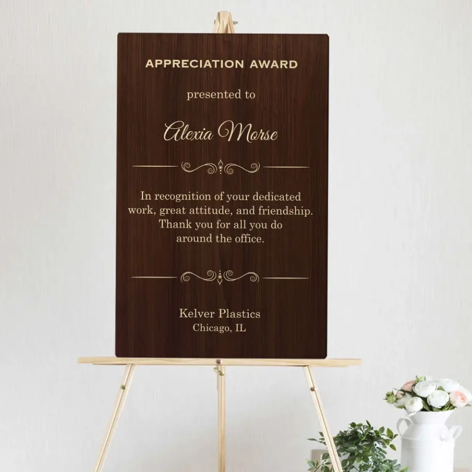 Appreciation Award Secretary Gift Personalized Canvas - Image 12