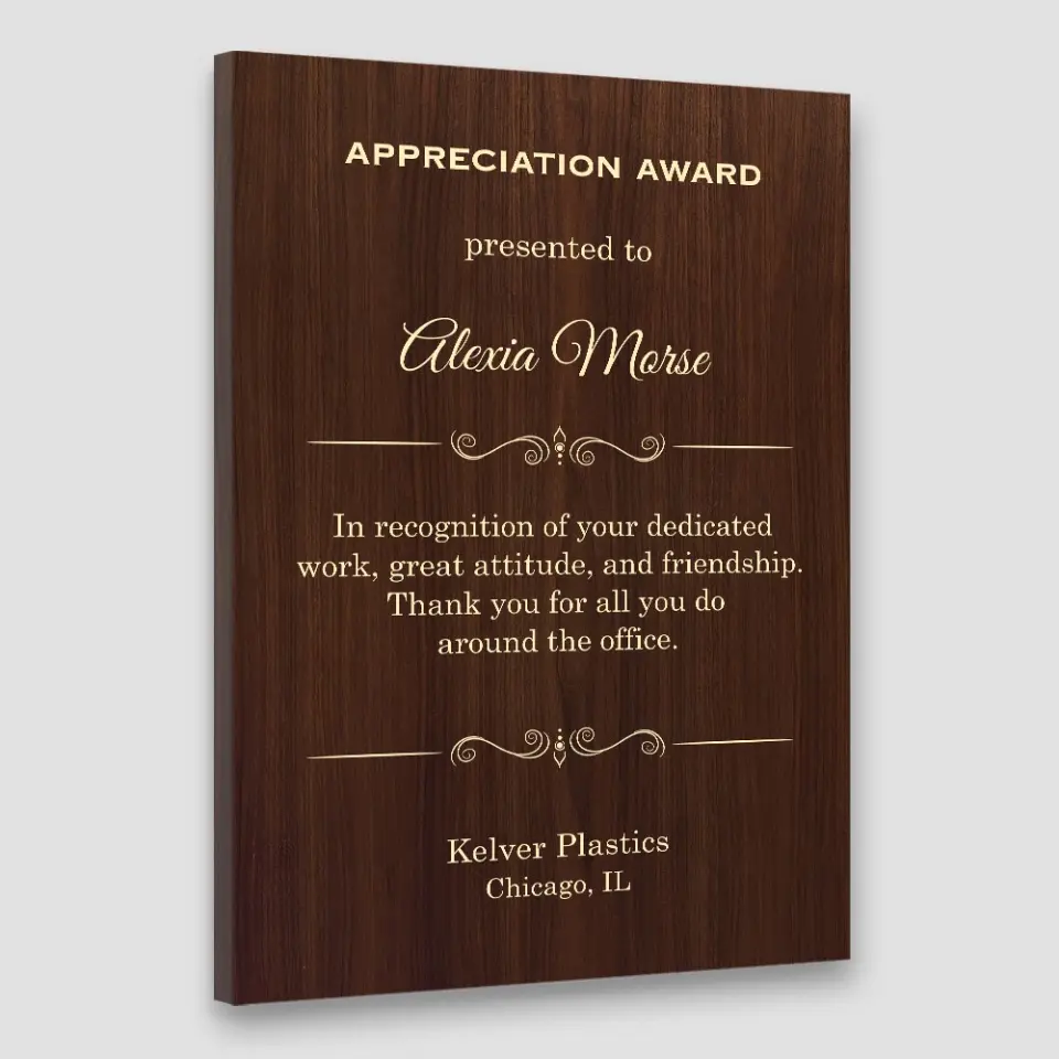 Appreciation Award Secretary Gift Personalized Canvas - Image 4