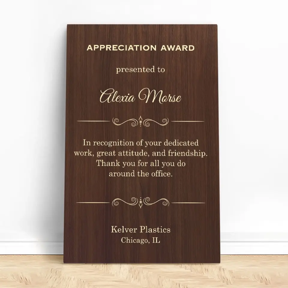 Appreciation Award Secretary Gift Personalized Canvas - Image 6