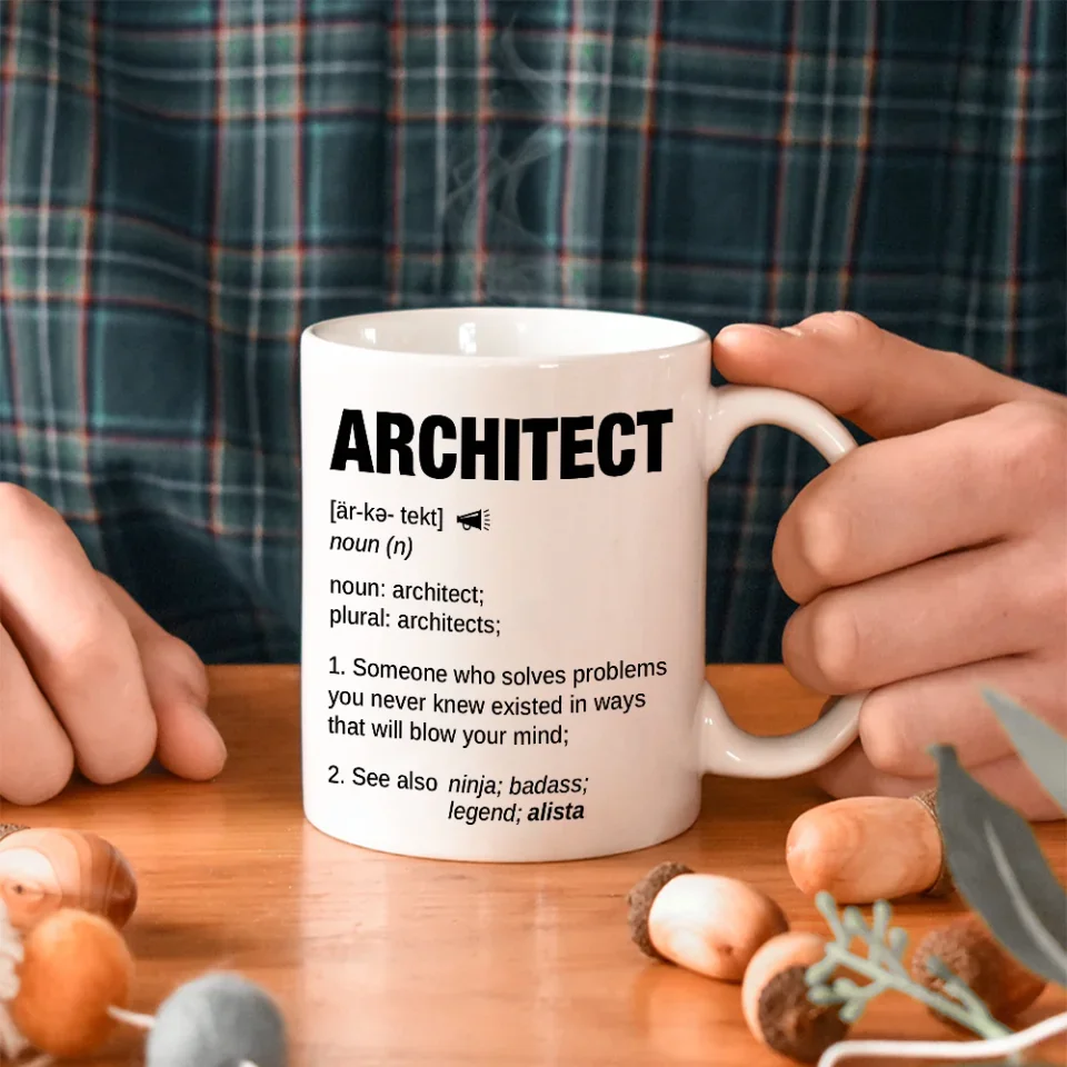 Architect Nutrional Facts - Personalized Coffee Mug with Name - Gift for Your Architect, Bestie, Self Gift - Image 4