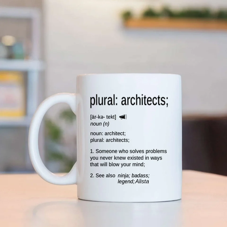Architect Nutrional Facts - Personalized Coffee Mug with Name - Gift for Your Architect, Bestie, Self Gift - Image 5