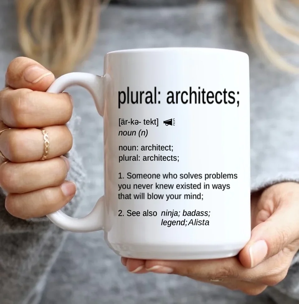 Architect Nutrional Facts - Personalized Coffee Mug with Name - Gift for Your Architect, Bestie, Self Gift - Image 7