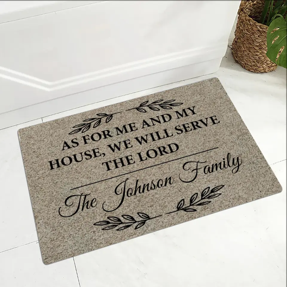 As For Me and My House We Will Serve The Lord - Housewarming Gifts - Custom Doormat - Christian Gifts - Image 5