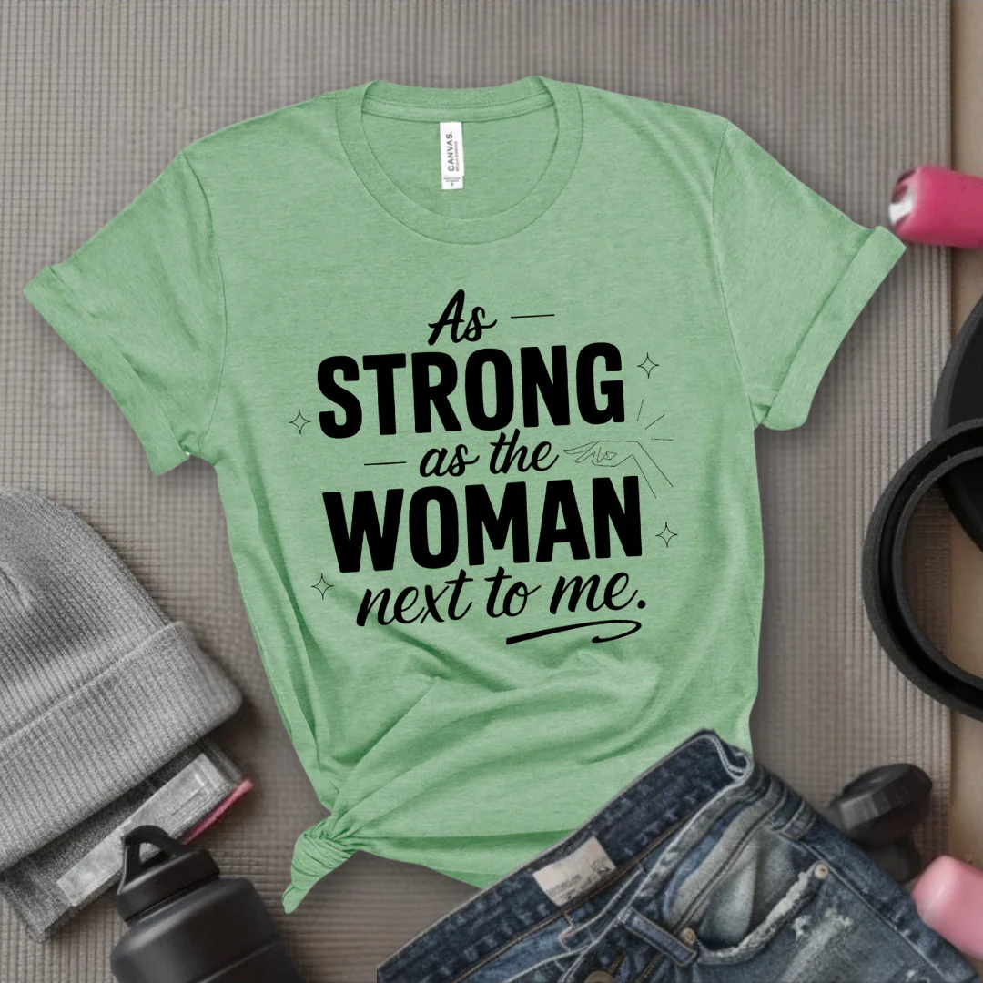 As Strong As The Woman Next To Me - Women's March T-Shirt - Feminism Tee - Gift for Her - Bella Canvas 3001 - Image 10