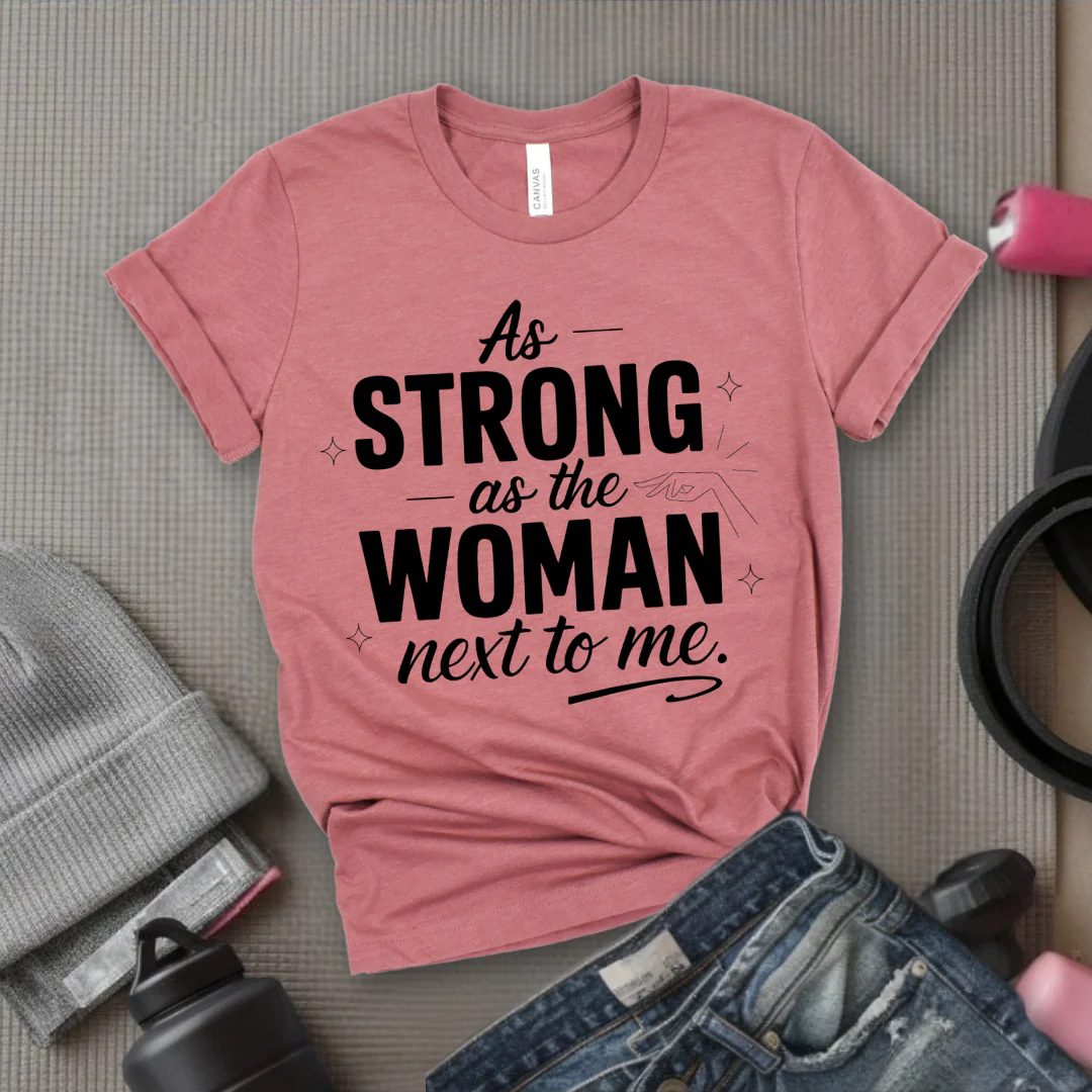 As Strong As The Woman Next To Me - Women's March T-Shirt - Feminism Tee - Gift for Her - Bella Canvas 3001 - Image 8
