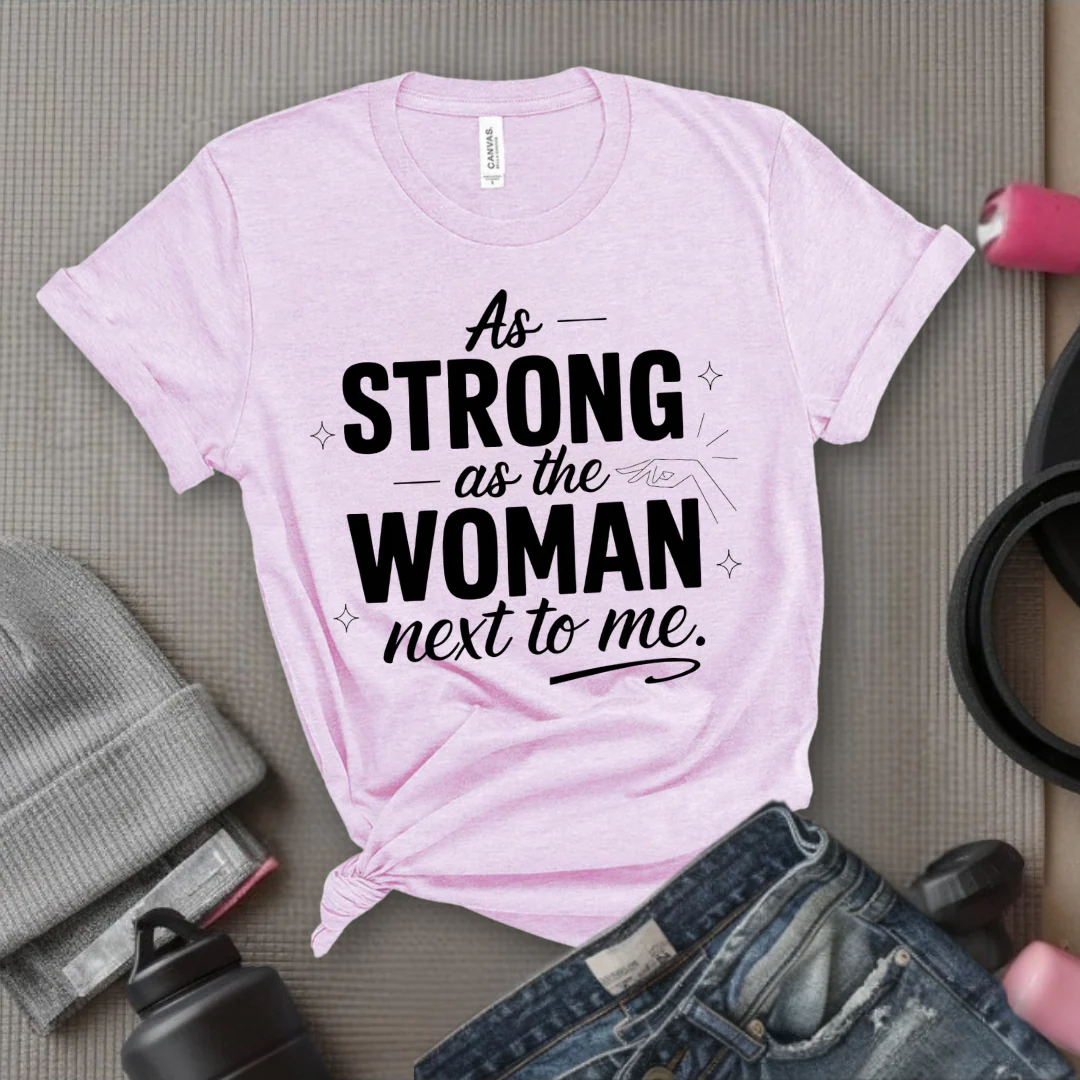 As Strong As The Woman Next To Me - Women's March T-Shirt - Feminism Tee - Gift for Her - Bella Canvas 3001 - Image 9
