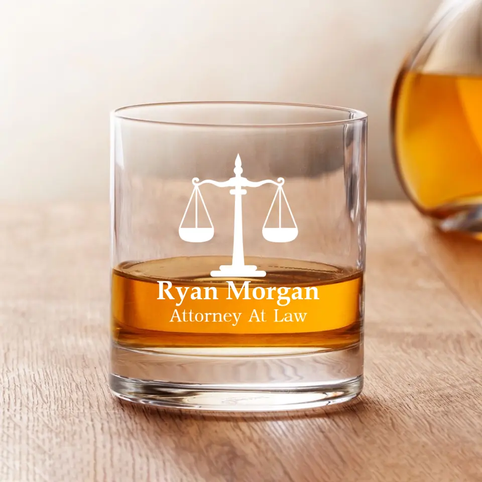Attorney At Law Custom Bar Glass - Image 3