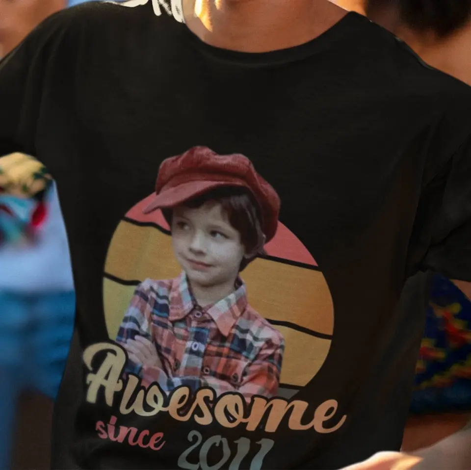Awesome Since Custom Face Shirt Tshirt Birthday Gift - Image 8