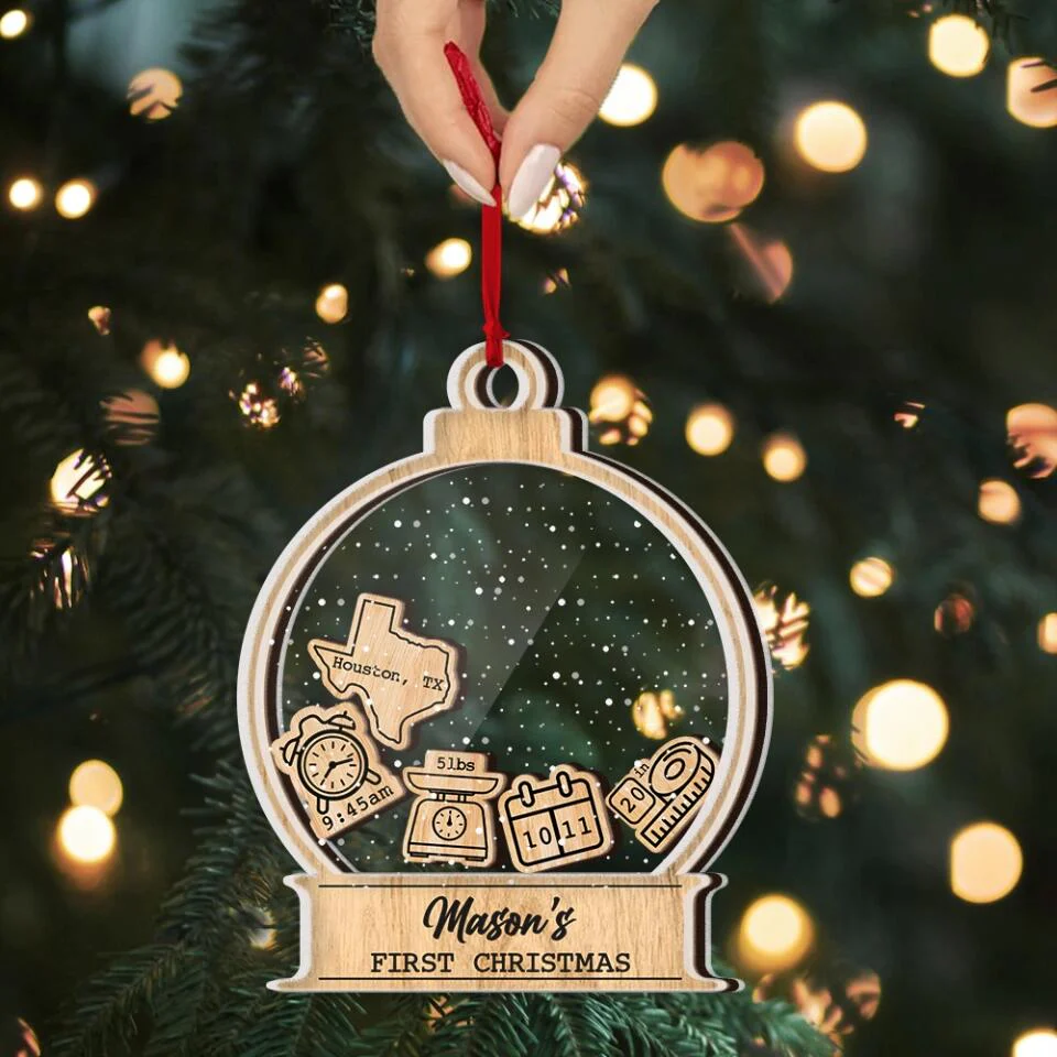 Baby's Name First Christmas - Personalized Ornament - New Baby Gift - Image 3