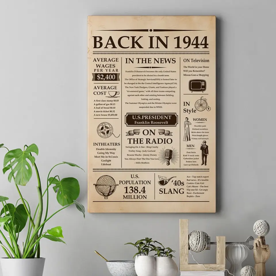 Back In 1944 In The News Special Canvas And Poster - Image 5