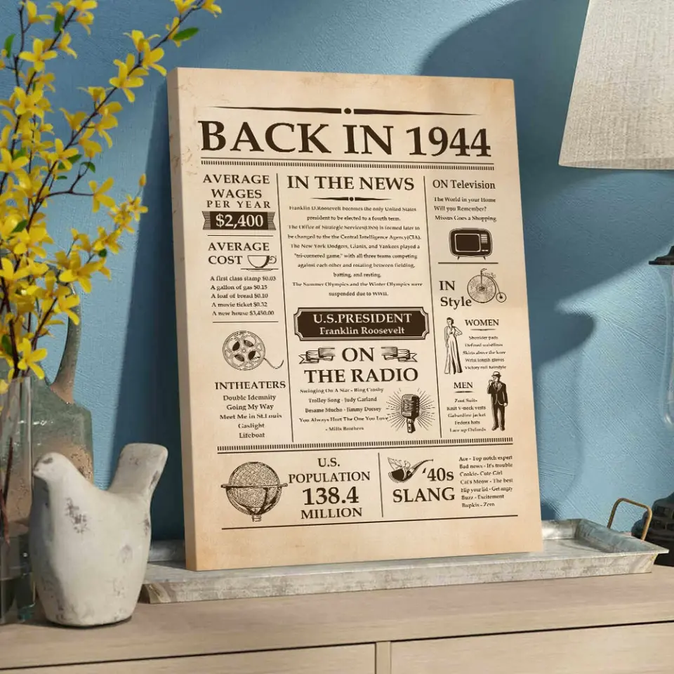 Back In 1944 In The News Special Canvas And Poster - Image 7