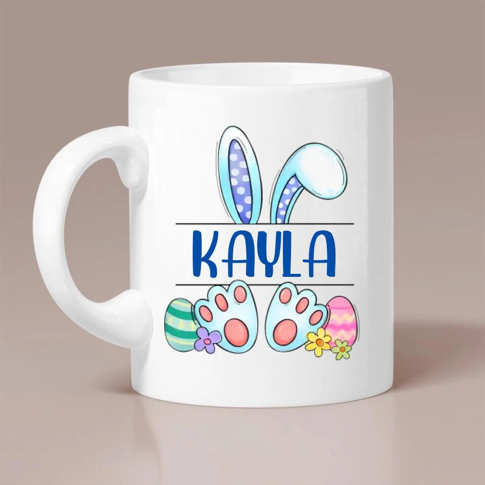 Badass Bunny Mom/Wife - Personalized Mug - Custom Nickname - Easter Day Gift for Mom or Wife - Image 3